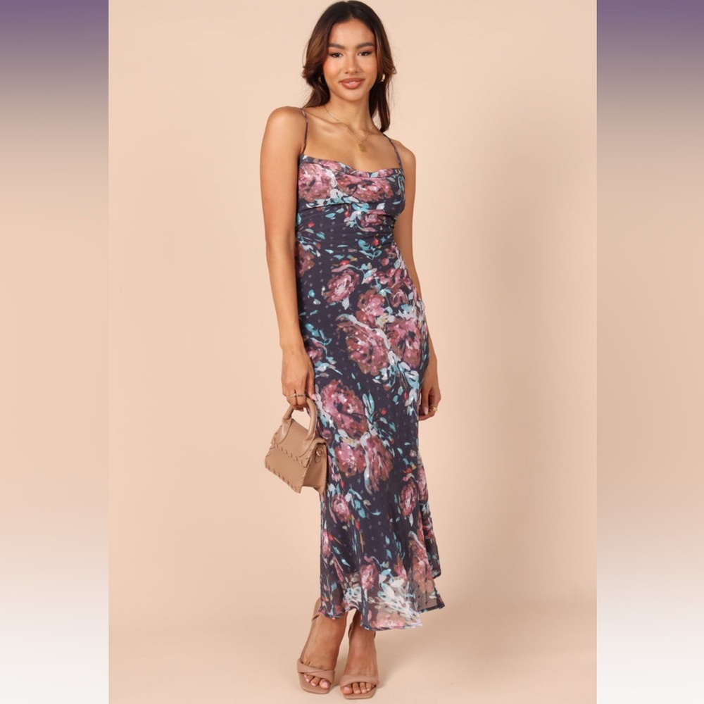 Petal and Pup Slip Cowel Neck Midi Dress